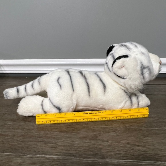 Miyoni by Aurora White Tiger Plush Stuffed Animal Realistic Blue Eyes Realistic - Picture 5 of 5